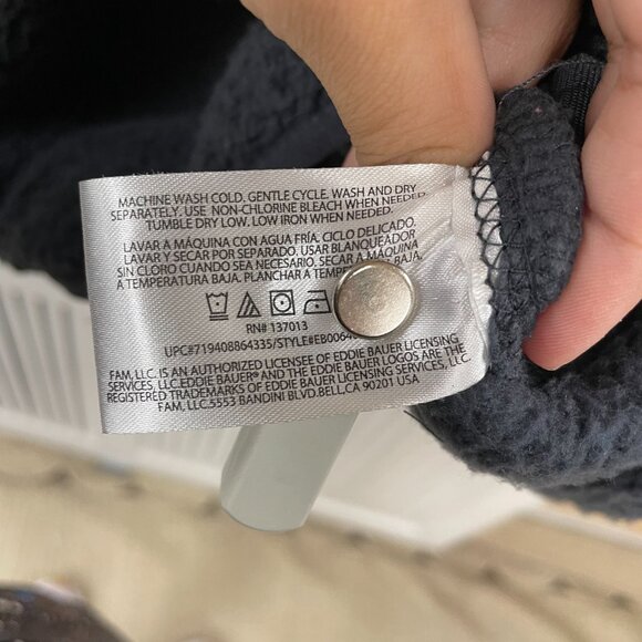 NWT Eddie Bauer Gray Fleece Jacket Size Large - Picture 6 of 7